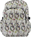 Unicorn White Heart Cool Backpack Rucksack | School College Goth Emo Festival Skull Travel Gym Bag