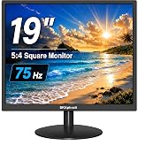 SKitphrati 19" Monitor Square Monitor 1280 X 1024 with 45% sRGB Color Correction and 5:4 Aspect Ratio, 75 Hz, VESA Mountable, VGA, HDMI, TN Panel