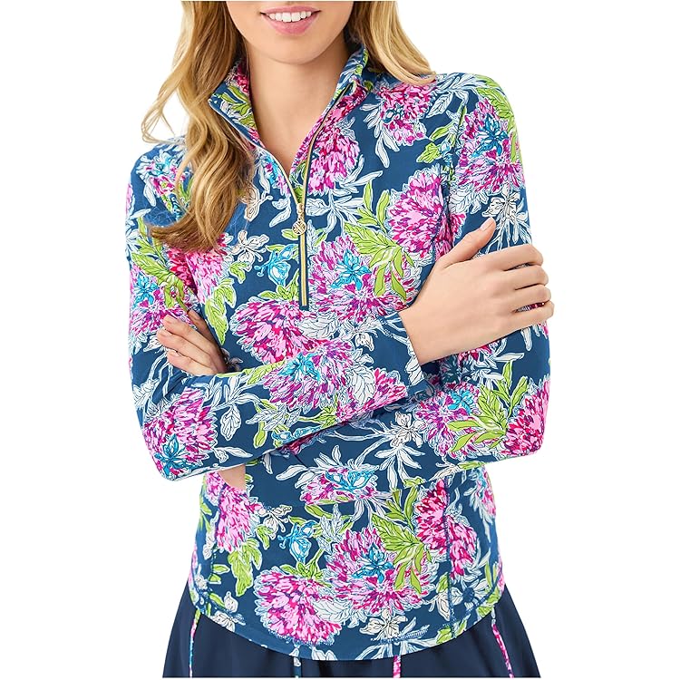 Lilly Pulitzer Womens Pj Knit Long Sleeve Button-Up Top Fiddle