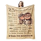 25th Anniversary Blanket Gifts 80"x60" - Gift for