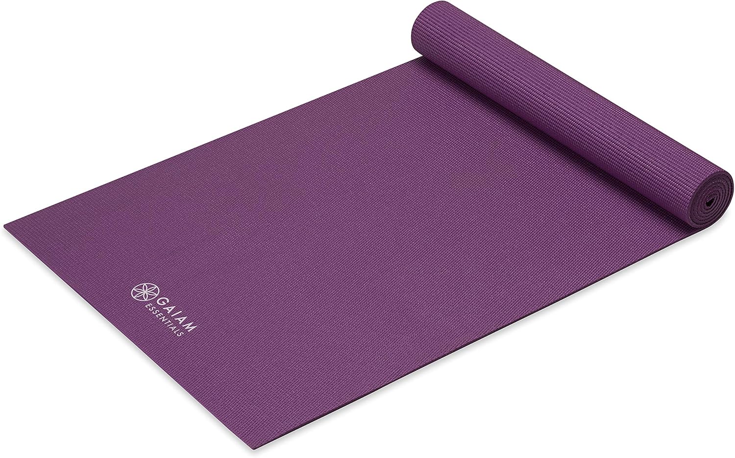 Gaiam Essentials Premium Yoga Mat with Yoga Mat Carrier Sling, Purple, 72 InchL x 24 InchW x 1/4 Inch Thick : Sports & Outdoors