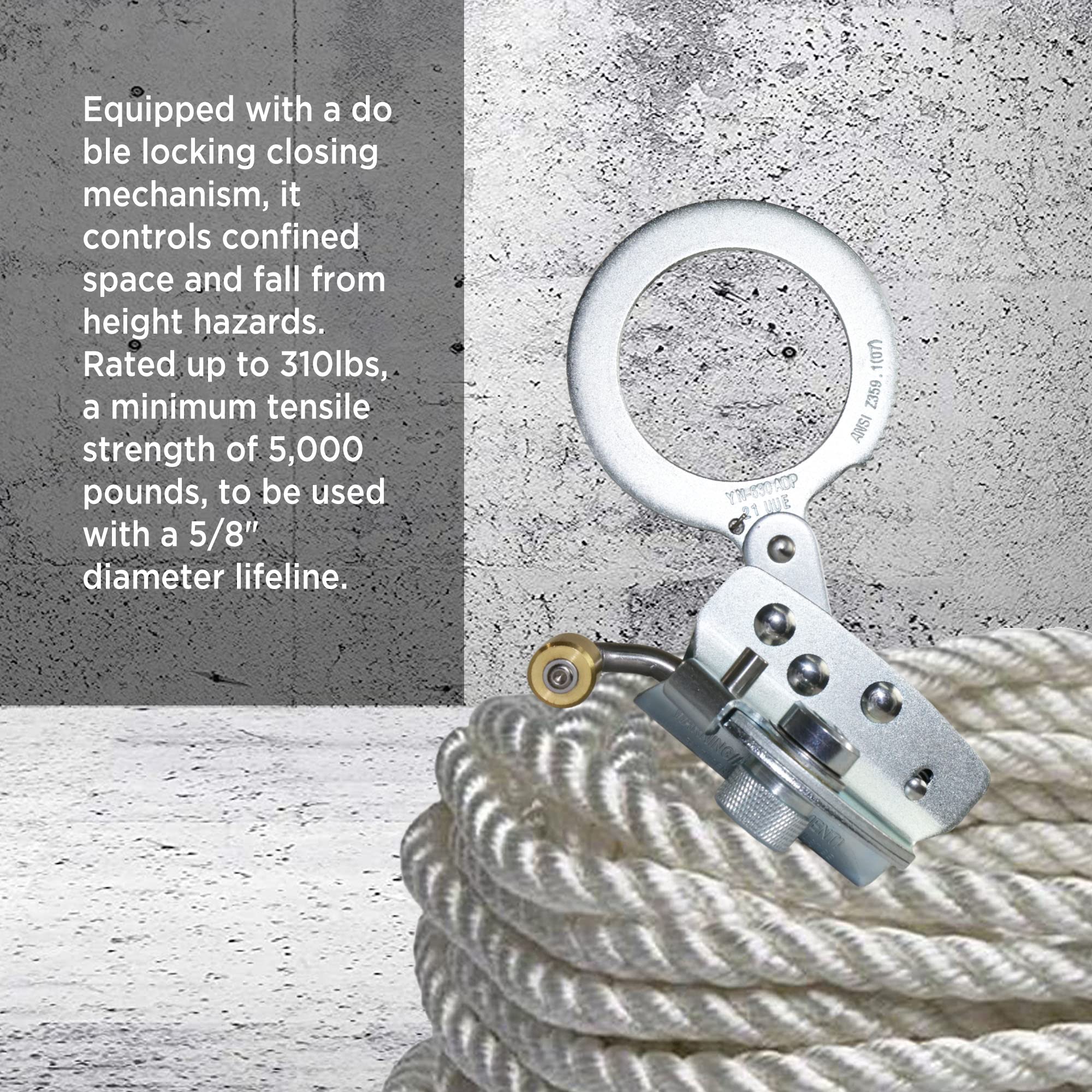 Mua AFP Self-Locking Rope Grab with 2.25 inch Connecting Eye, Used with ...