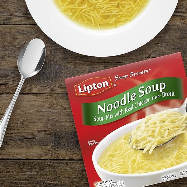 LIPTON SOUP SECRETS INSTANT SOUP MIX FOR A WARM CUP OF SOUP NOODLE SOUP MADE WITH REAL CHICKEN BROTH FLAVOR 4.5 OUNCE (PACK OF 1)