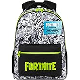 Fortnite Backpack for Kids Teens School Bookbag Travel Bag Rucksack for Vacation Sports Gifts for Kids (Black AOP)