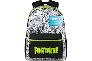 Fortnite Backpack for Kids Teens School Bookbag Travel Bag Rucksack for Vacation Sports Gifts for Kids (Black AOP)