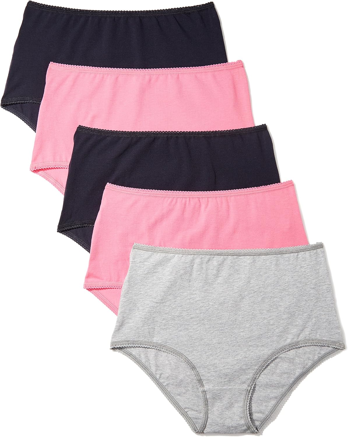 Produktbild Iris & Lilly: Taillen-Slip, 5er-Set 2 x marine, 2 x rosa, 1 x grau Größen XS-3XL Foto