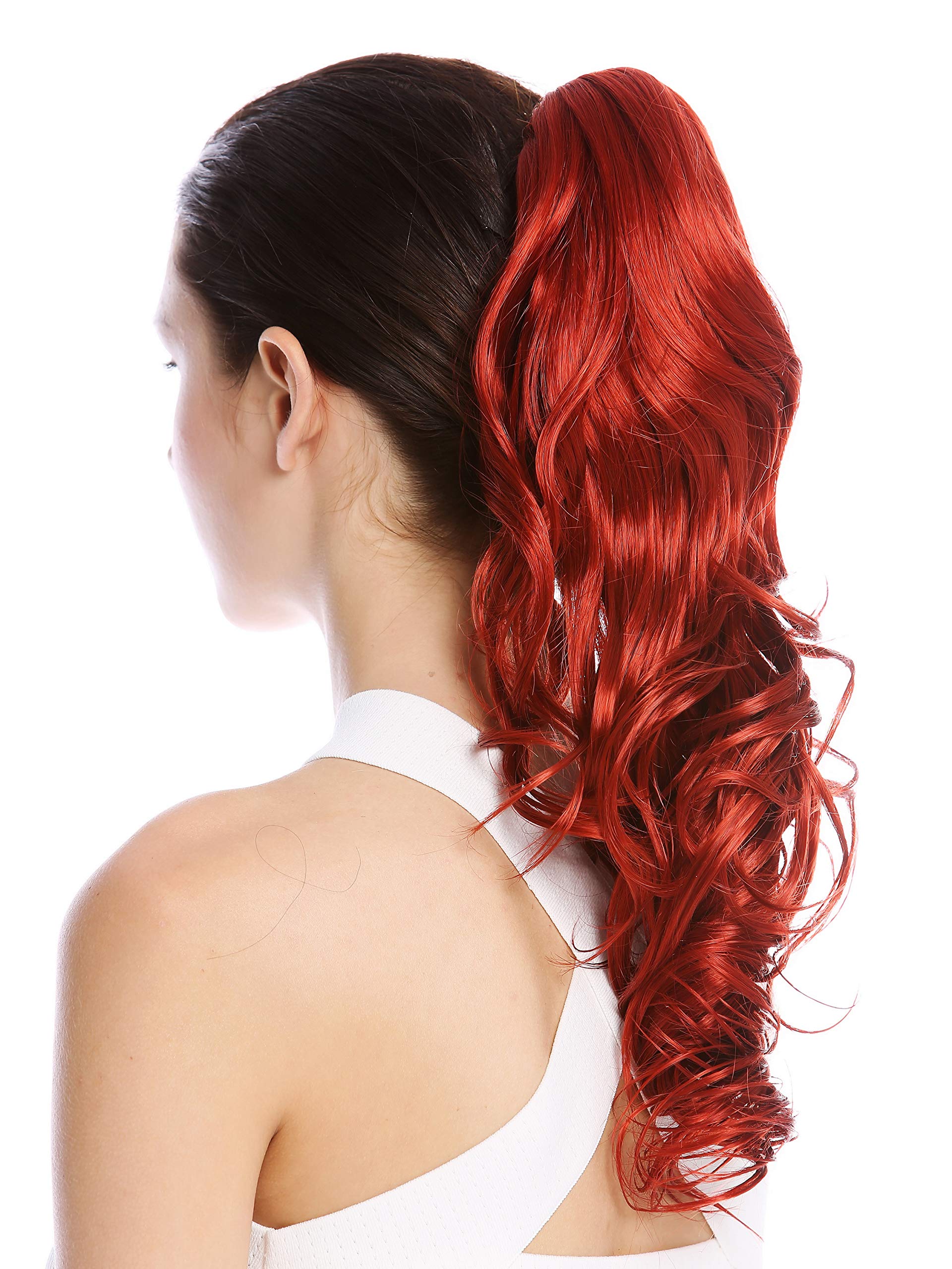 WIG ME UP - N399-V-135 Ponytail Hairpiece Extensions long slightly curled defined curls rust copper red 17inch