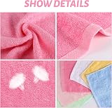 Lanjue 8 Pack Bamboo Flannel Washcloths 10x10 In Soft Face Towels view 4