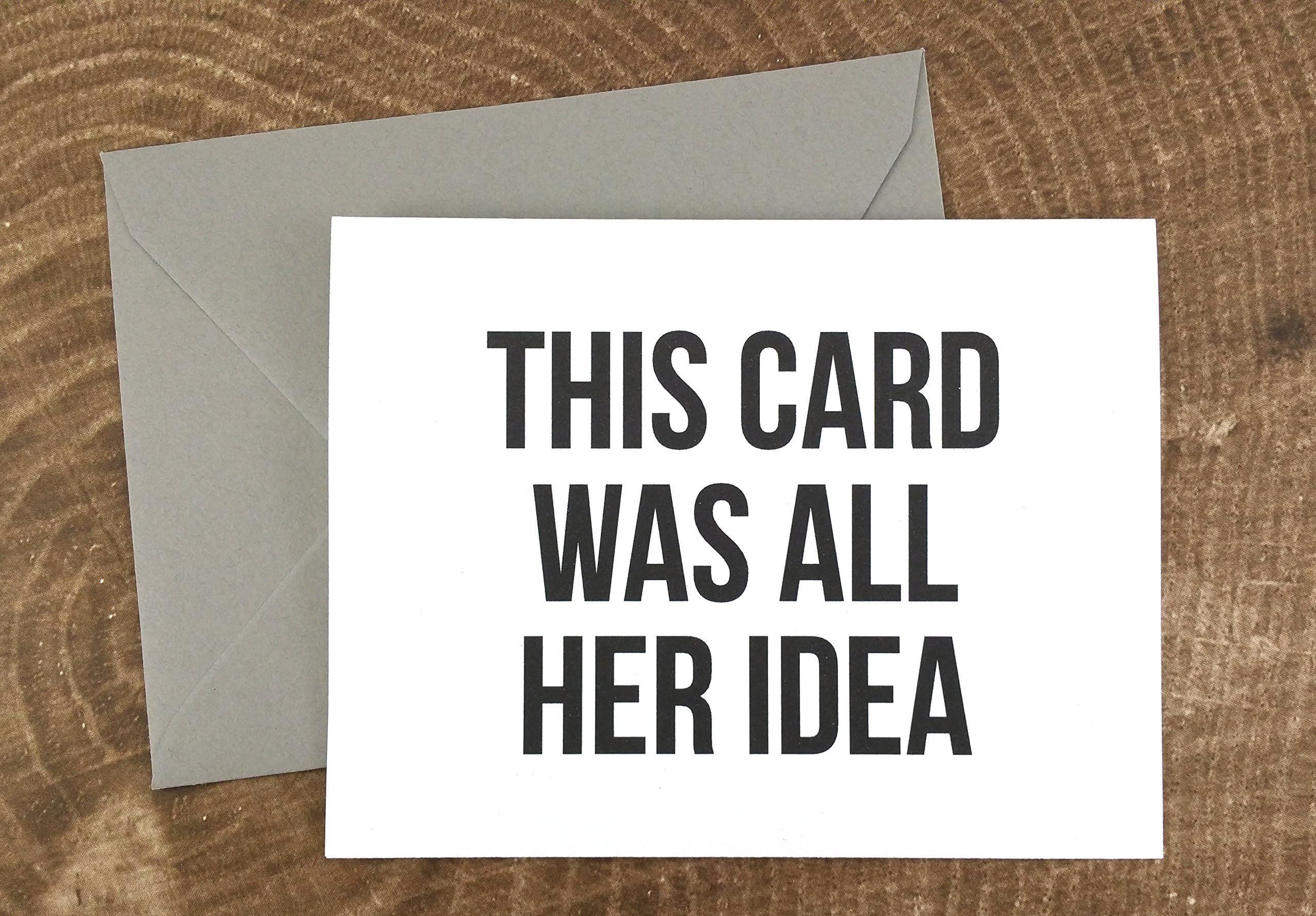 This Card Was All Her Idea Card, Will You Be My Groomsman Card, Funny Groomsman Card, Best Man Card, Wedding Card (FPS0004)