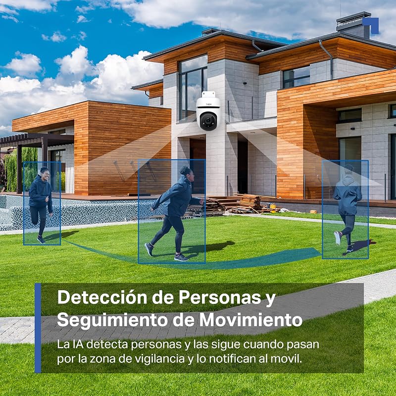 Tp-link tapo c500 - câmera de vigilância wi-fi externa 360º, resolução 1080p, detecção de movimento, visão noturna até 30m, áudio bidirecional, sirene, alexa e google compatível