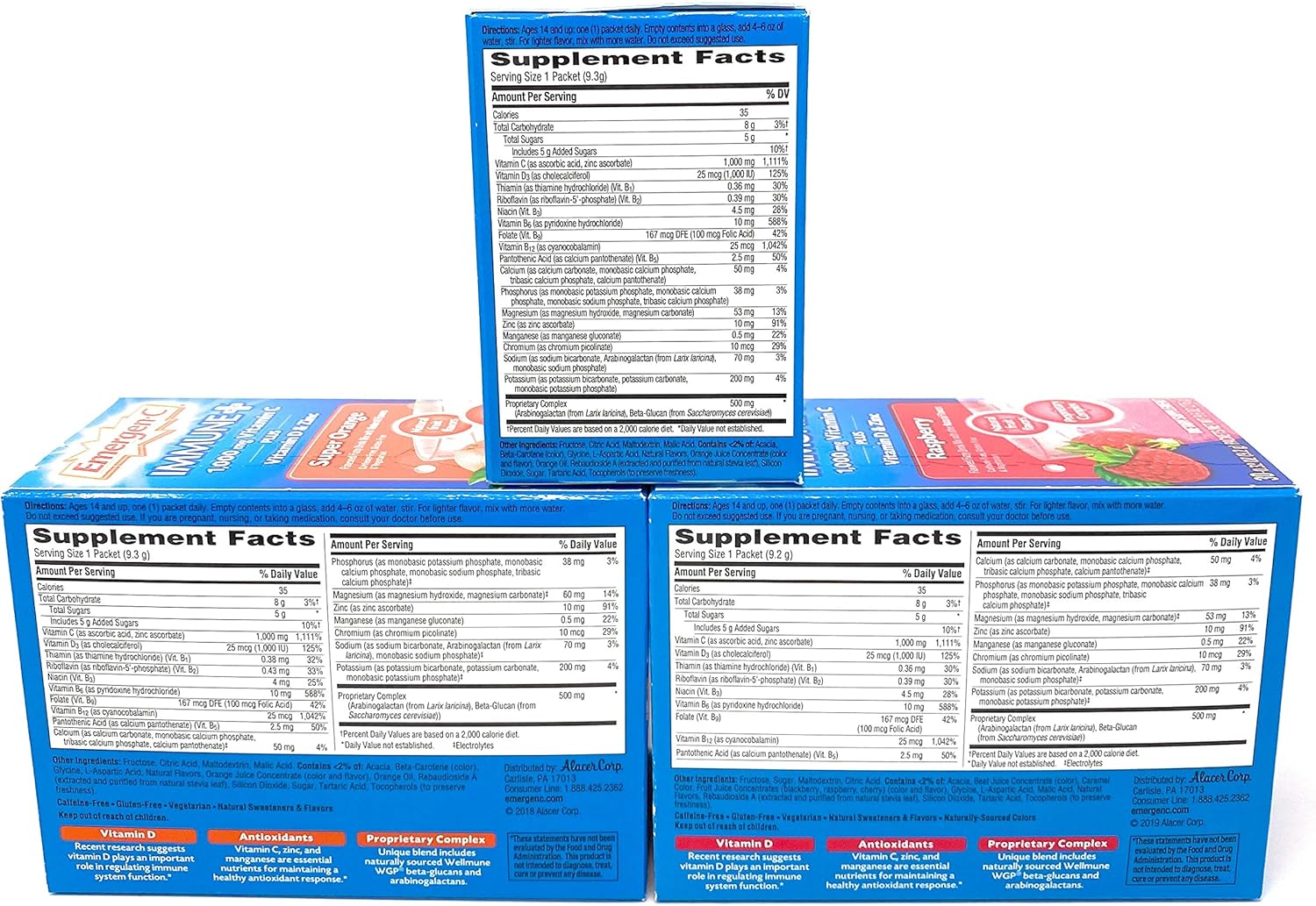 Emergen-C Immune Plus with Vitamin D and Zinc Variety Pack, 70 ct.: Health & Personal Care