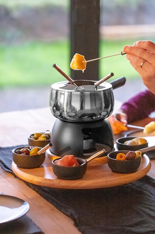 Artesà Masterclass - ensemble à Fondue en Acier Inoxydable pour 6 Personnes