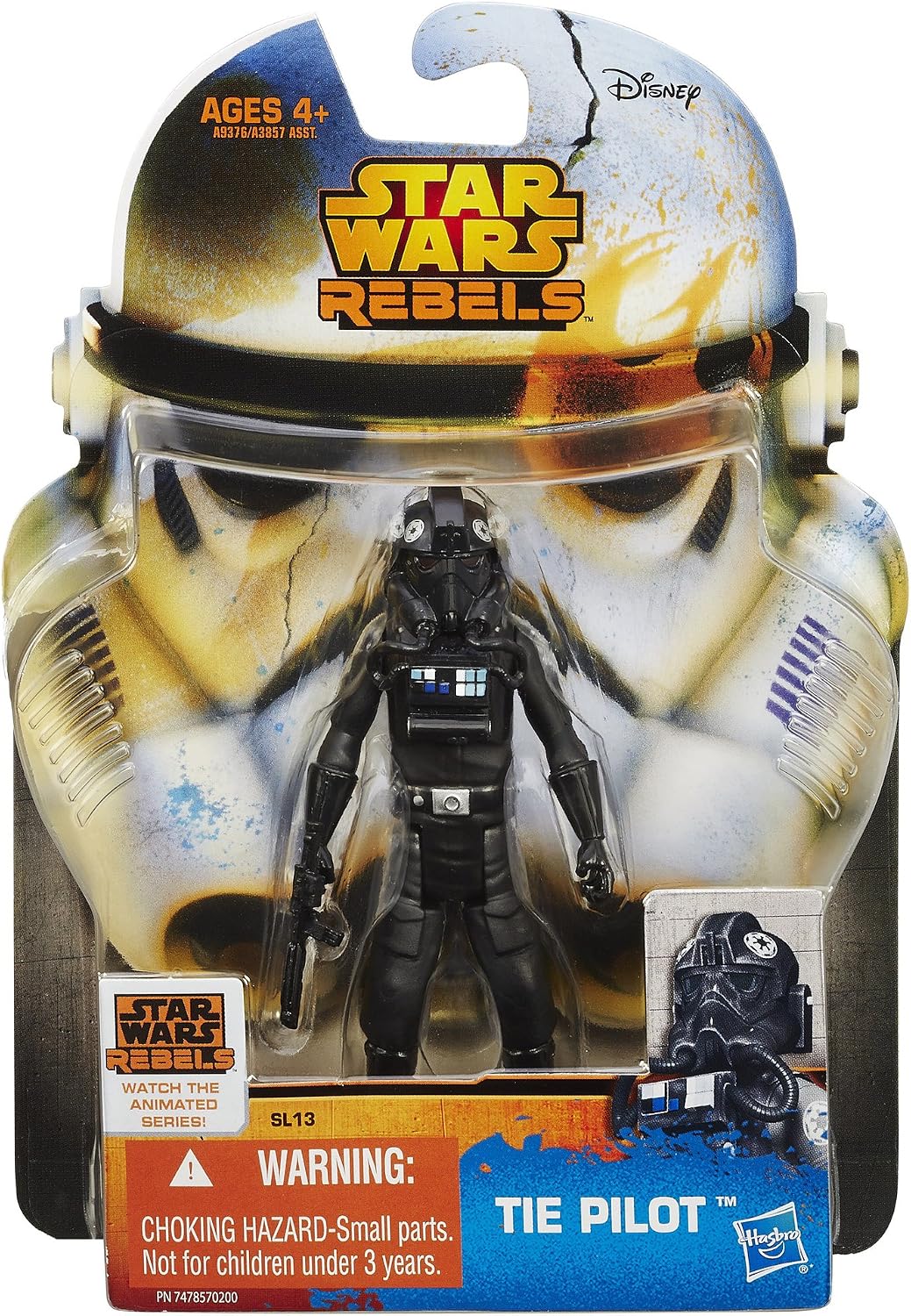 Star Wars Rebels Saga Legends 3 3/4" Tie Pilot SL13, Black - Image 3