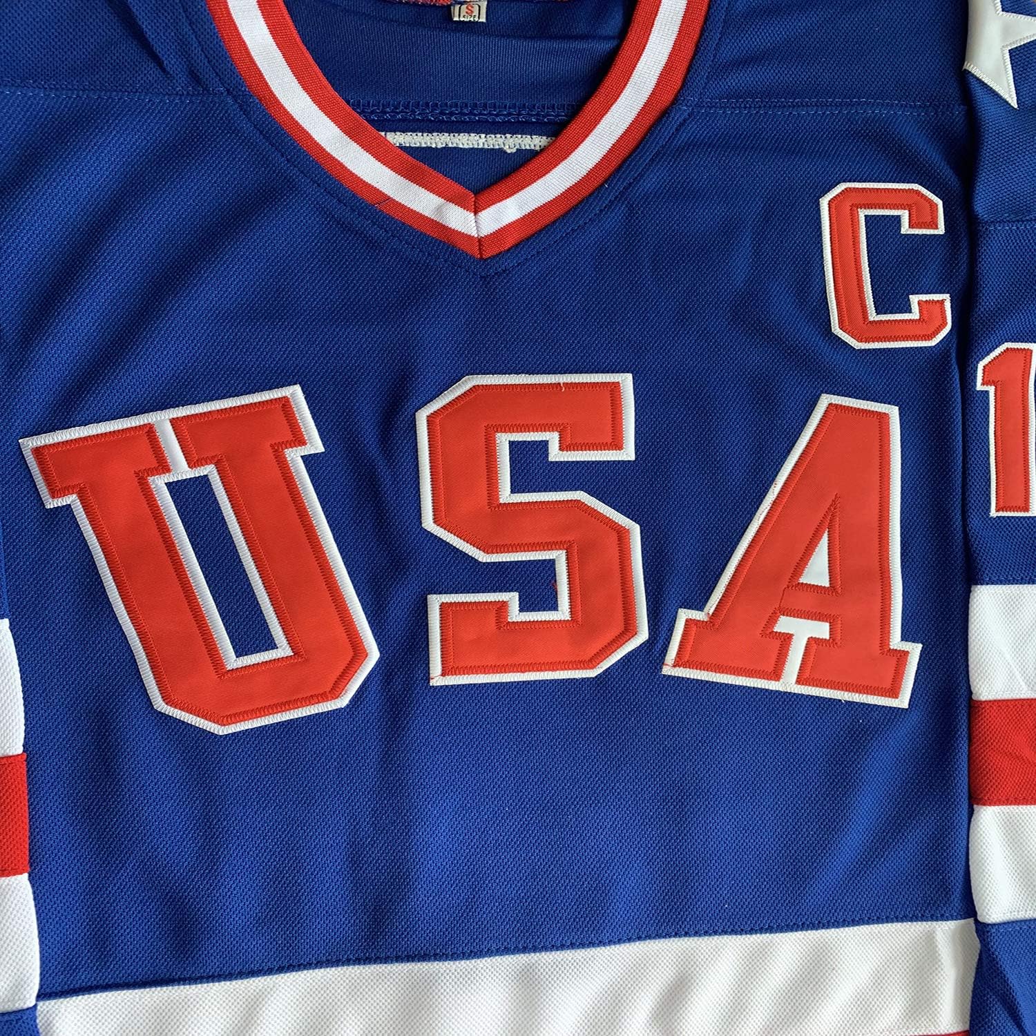1980 USA Olympic Hockey #21 Mike Eruzione #17 Jack O'Callahan #30 Jim Craig Miracle On Ice Hockey Jersey White Blue: Clothing