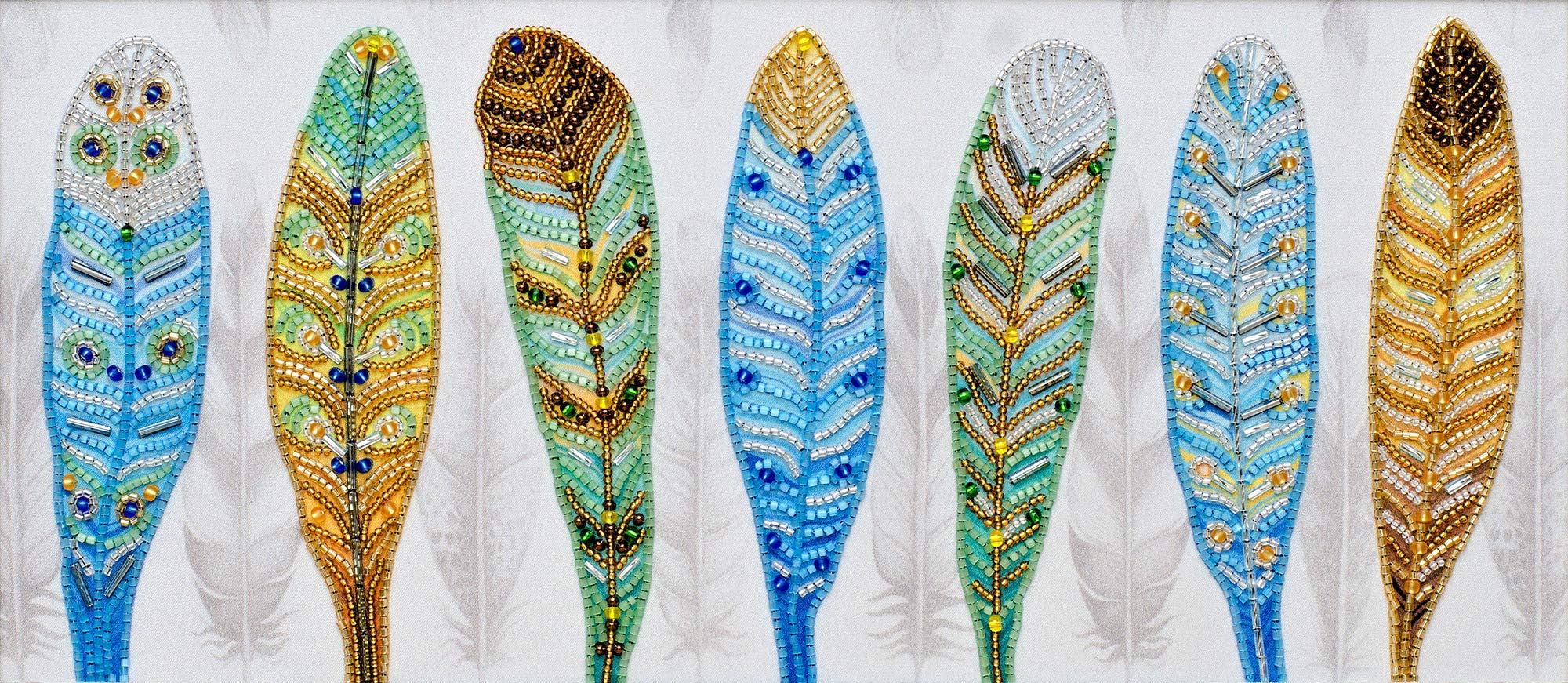 "The Bounty of Colours" Beads embroidery kit; contemporary embroidery; gift idea; needlepoint design; decor; seed beads Preciosa;