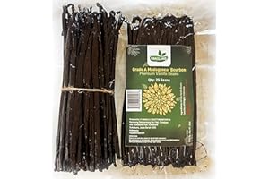 25 Natural Madagascar Grade A Vanilla Beans Premium Bourbon Planifolia Pods for Baking and Extract Making - 5.5" - by VANILAND