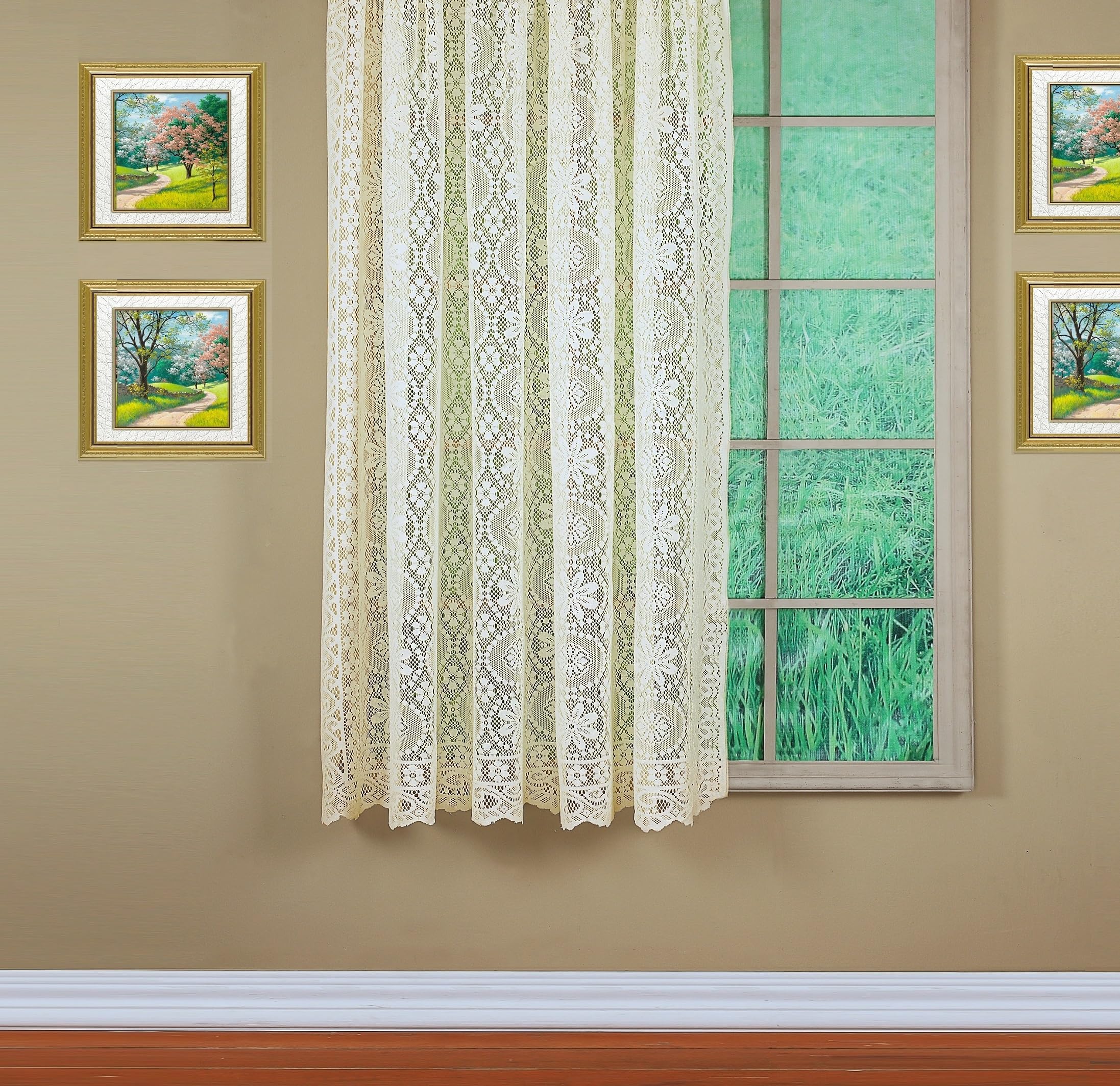 Today's Curtain Hopewell Premium Lace Panel 63", Cream, 58W x 63L — image 1