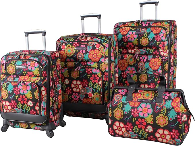 Lily Bloom Folky Floral 4Piece Luggage Set Luggage Sets