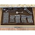 Silverware Drawer Lining Kit in Brown - Holds 70 Pieces
