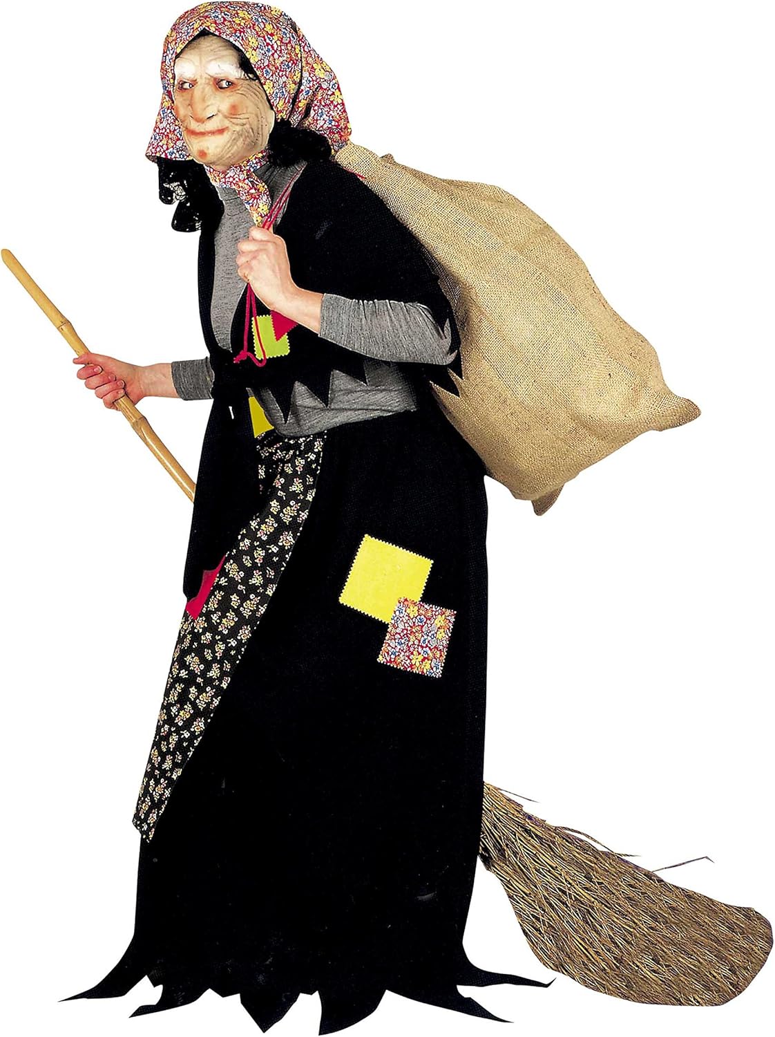 Ciao Old Hag costume disguise fancy dress adult (One size) with mask, Black