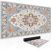 Baziabbo Cute Desk Mat,XXL Extended Large Mouse Pad,Gaming Mousepad with Stitched Edge,Non-Slip Rubber Base Keyboard Desk Pad for Home Office Study Game (Blue)