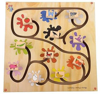 Skillofun Wooden Sort and Stack, Multi Color