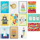 Hallmark Birthday Cards Assortment, 12 Cards with Envelopes (Premium Refill Pack Card Organizer Box)