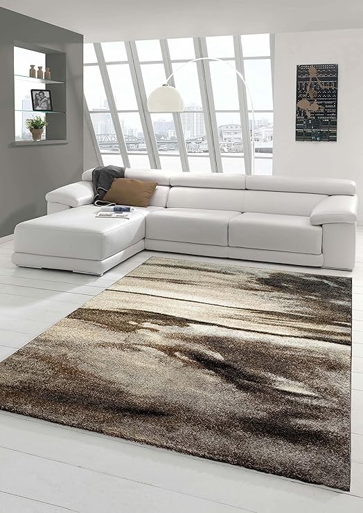 Designer living room rug Contemporary rug Rug low pile carpet baroque