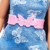 Barbie Fashionistas Doll 231 Purple Hair Strapless Denim Butterfly Dress view 4