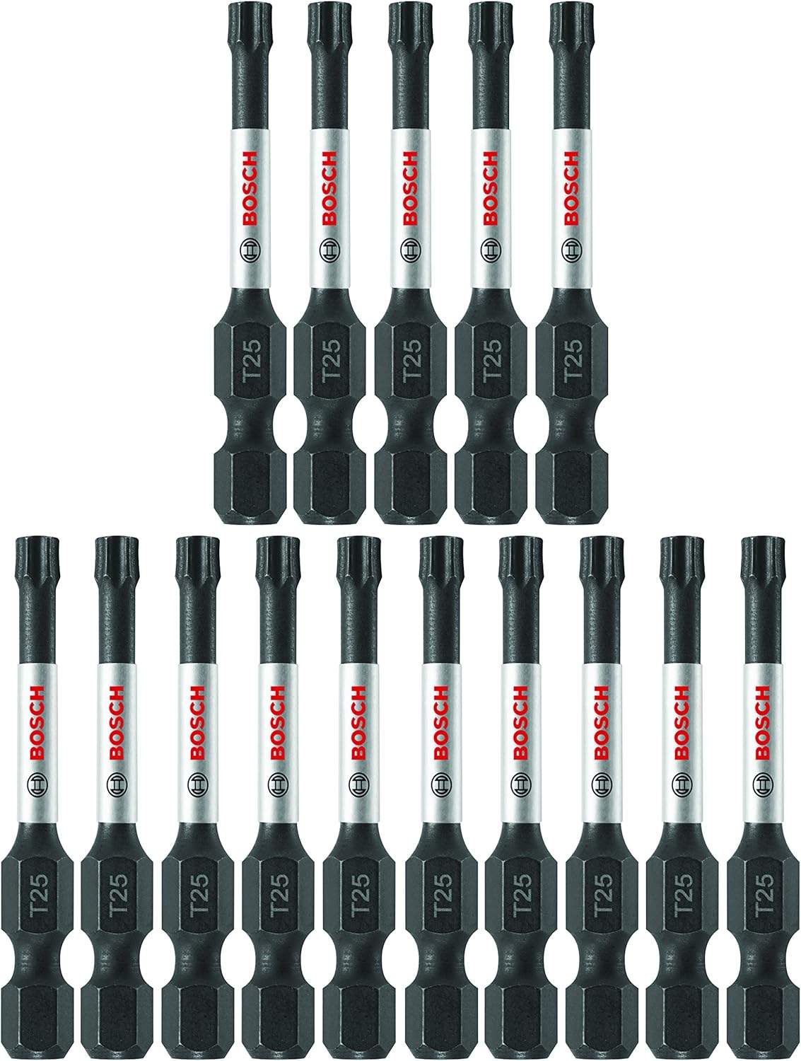 Bosch ITT25215 15 Pc. 2 In. Torx #25 Impact Tough Screwdriving Bit - - 