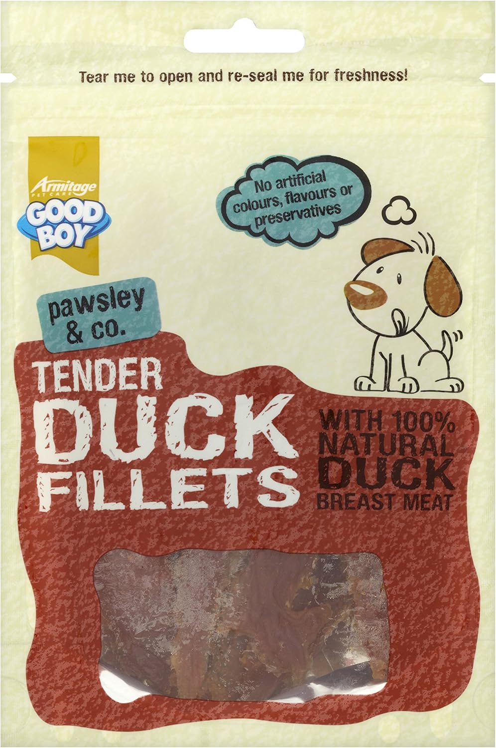 Good Boy Pawsley and Co Tender Duck Fillets 80gm (Case of 10), 80 g (Pack of 10) - Image 4