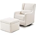 Carter's by daVinci Adrian 360° Swivel Glider Chair w/ Storage Ottoman - Water & Stain Resistant Rocking Chair Glider - GREENGUARD Gold & FSC Certified Glider Rocking Chair for Nursery & Living Room