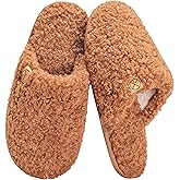 FHILEPON House Slippers for Women Comfy Faux Fur Memory Foam Bedroom Shoes Slip On Slides for Indoor Outdoor Use