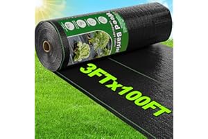 AMAGABELI GARDEN & HOME 3ft x 100ft Weed Barrier Landscape Fabric Garden Cloth Heavy Duty Weed Control Blocker Mat Gardening Ground Cover Durable Woven Geotextile Fabric Driveway Underlayment