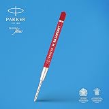 Parker Ballpoint Pen Refill Medium Tip Red QUINKflow Ink 2 Count view 2