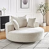 KEIKI 55" Oversized Swivel Accent Chair, Large