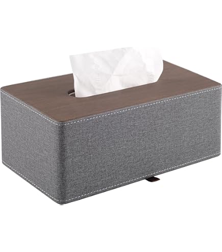 小物 HUMAN MADE Tissue Box Grey Amazon.com: Sumnacon Rectangular Leather Tissue Box Cover