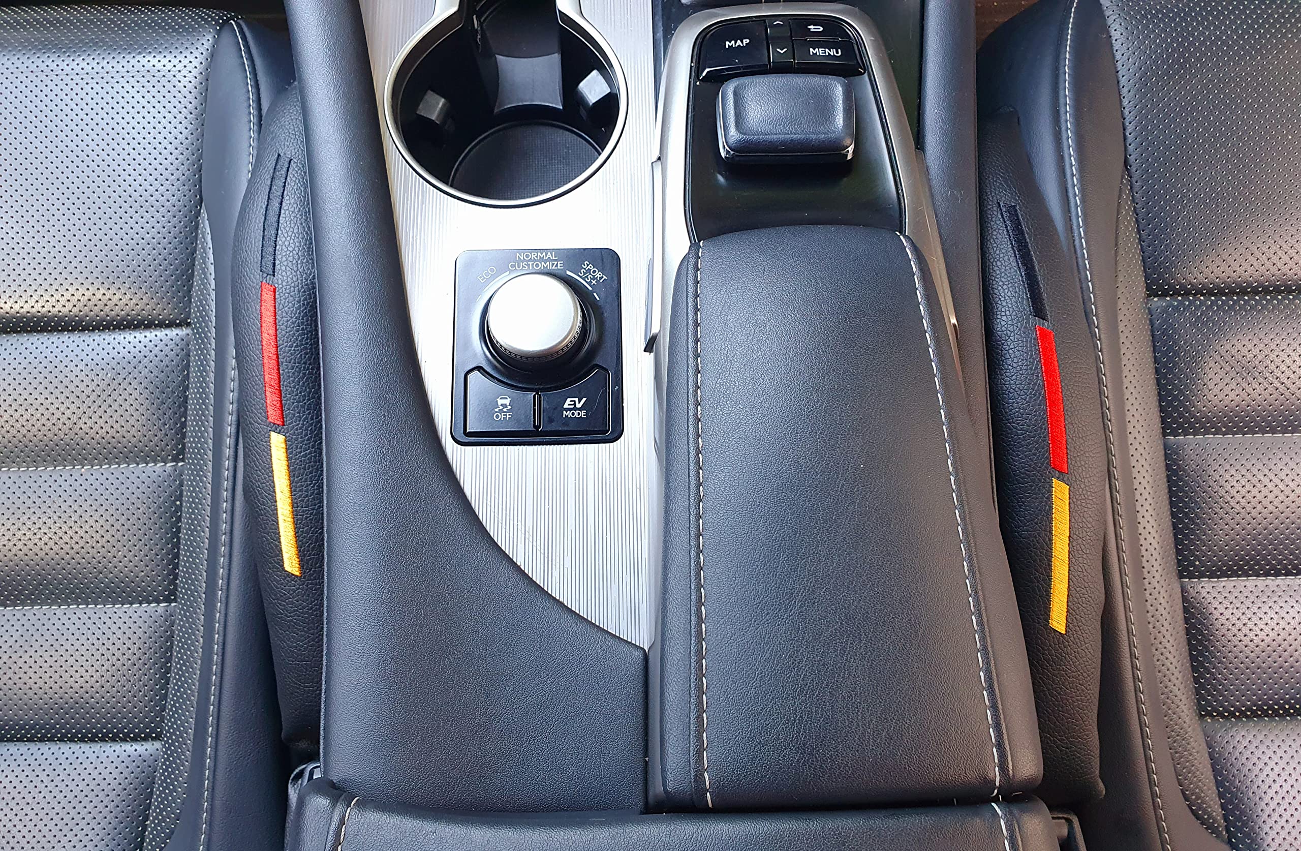 BIzTech ® 2PCS 46cm PU Faux Leather Car Seat Crevice Gap Filler Slot Plug Cover Pad For Universal Fit Sport