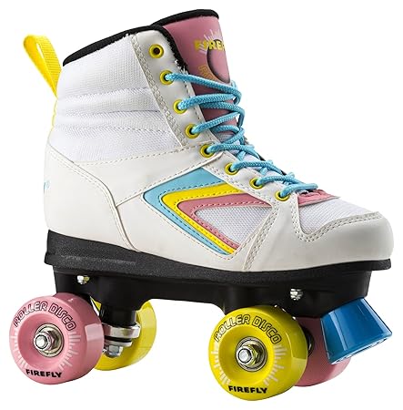 FIREFLY Rollschuhe Rollerskate Roller Disco WEIß/PINK/BLAU