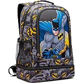 Batman Kids Backpack with Insulated Lunch Pocket for School &amp; Travel