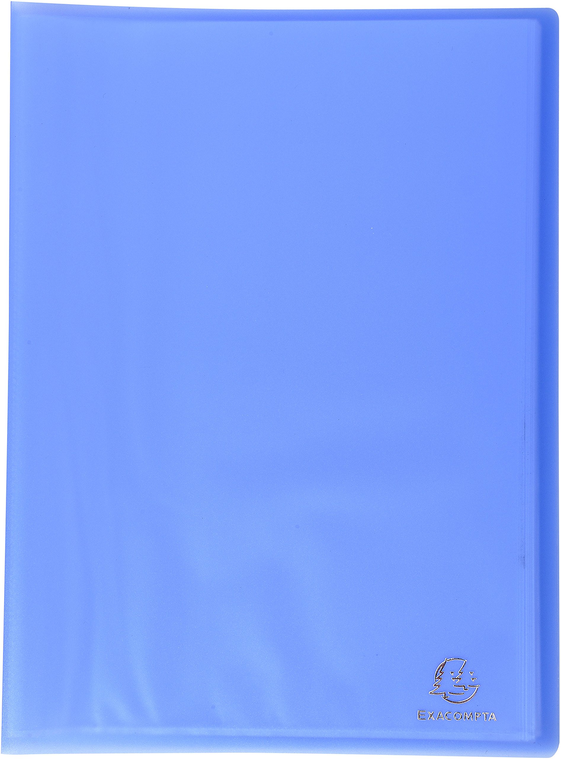 Exacompta - Ref 85462E - Chromaline Semi-Rigid PP Display Book - 240 x 320mm in Size, Suitable for Holding A4 Documents, 40 Pockets, 80 Viewing Pages - Blue