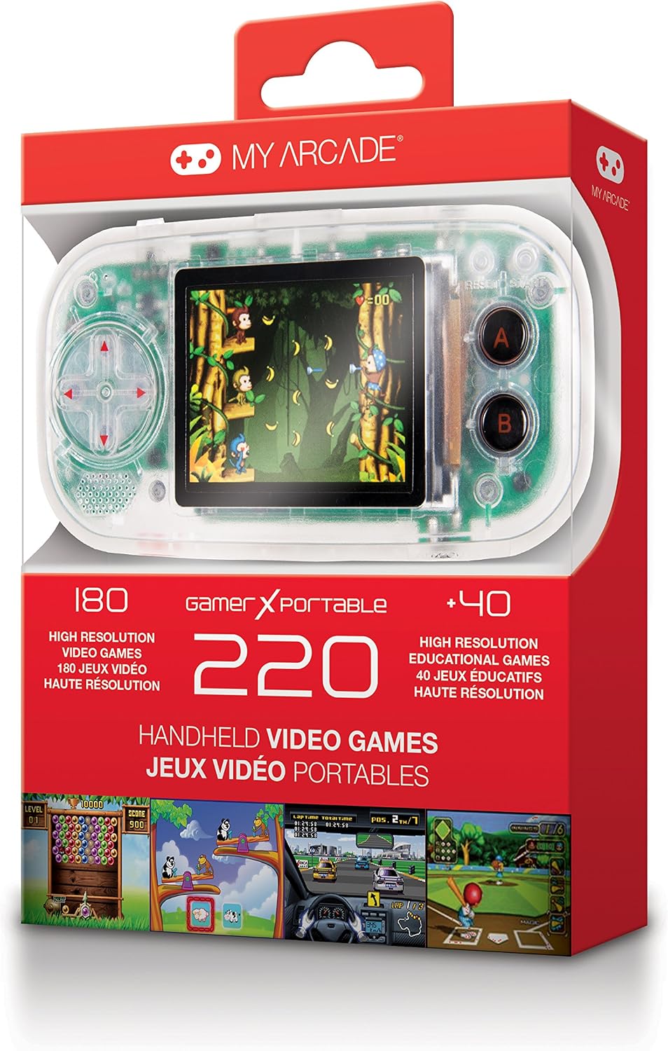 Gamer X Portable Gaming System With 220 Built In 16 Bit Hi Res Retro Games Plus Headphone Jack Dgun 2580 My Arcade Kids Electronics Kids Electronics