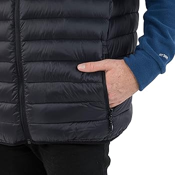 Trespass Mens Hoppers Down Gilet Xs Black At Amazon Men S Clothing Store