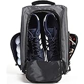 Athletico Golf Shoe Bag - Zippered Shoe Carrier Bags With Ventilation & Outside Pocket for Socks, Tees, etc. (Gray)