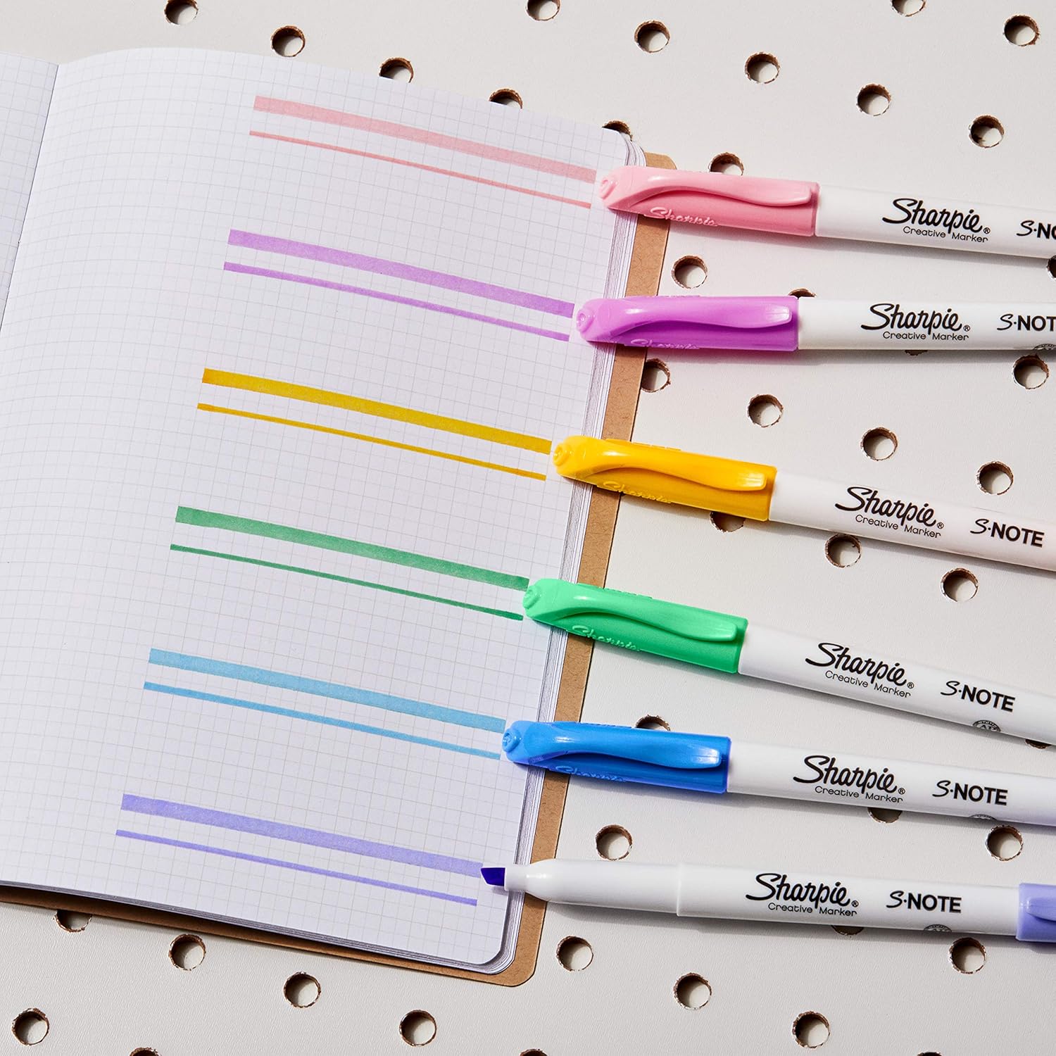 Sharpie S-Note Creative Markers, Highlighters, Assorted Colors, Chisel Tip, 24 Count : Office Products