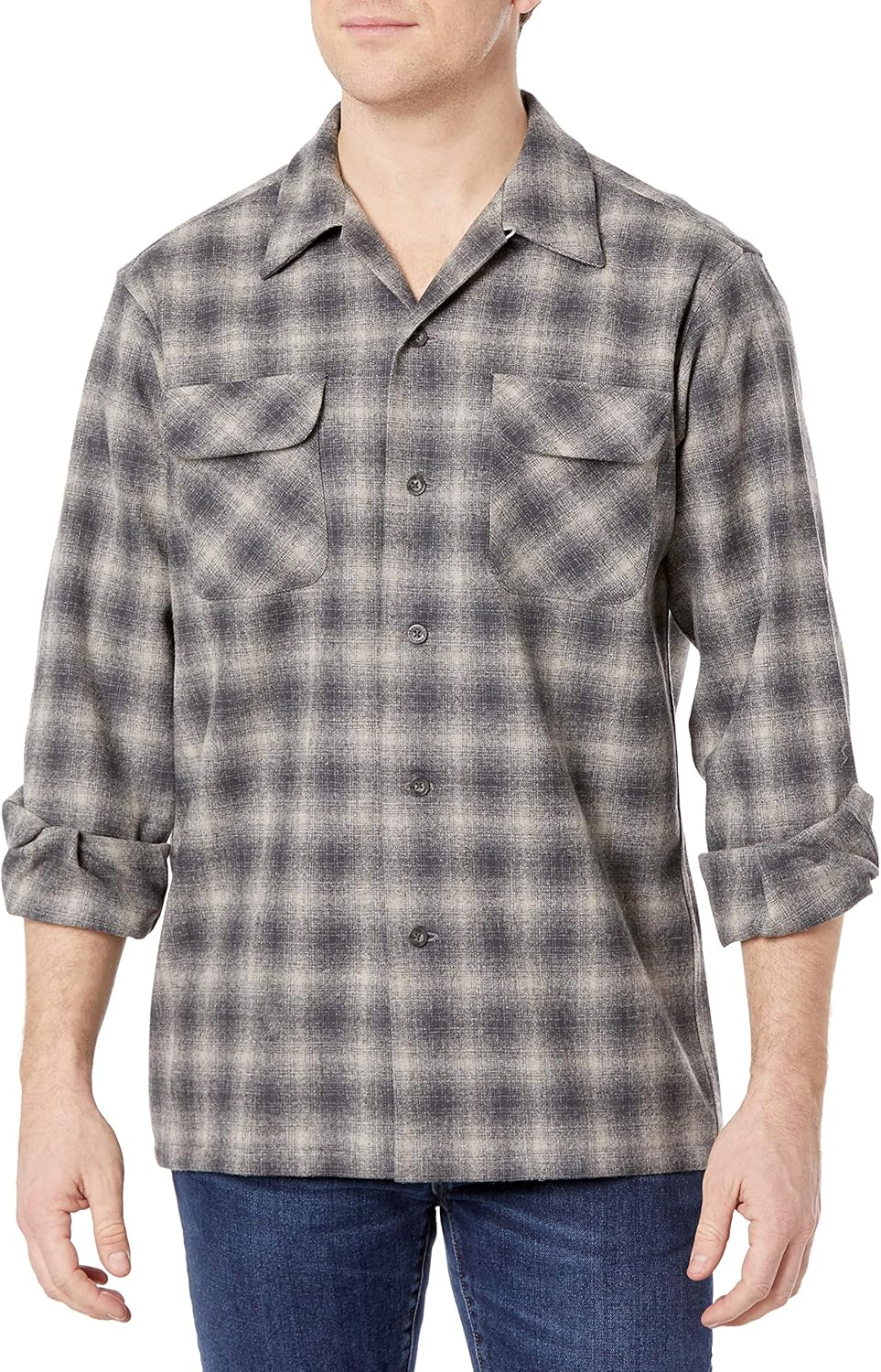 Pendleton Men's Long Sleeve Classic Fit Board Wool Shirt at Amazon Men