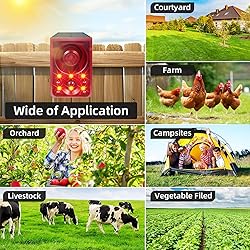 Solar Outdoor Motion Sensor Alarm with Dog Barking