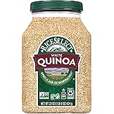 RiceSelect White Quinoa, Gluten-Free Quinoa Seeds | Protein-packed grain substitute, easy to cook, versatile pantry staple, non-GMO, kosher, vegan, 22-ounce jar
