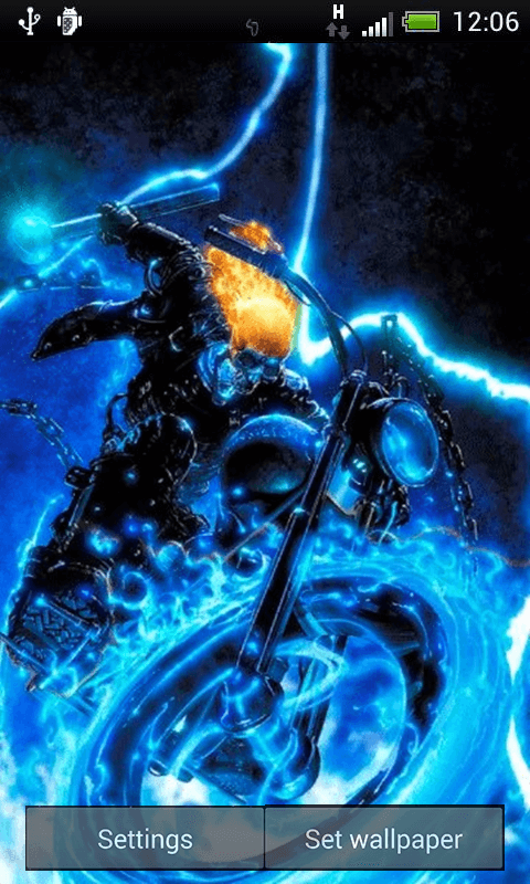Lightning Ghost Rider Live Wallpaper Free Animated Theme Background Amazon Com Appstore For Android