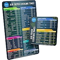 Air Fryer Magnetic Cheat Sheet Set, Air Fryer Accessories Cook Times, Airfryer Accessory Magnet Sheet Quick Reference Guide f